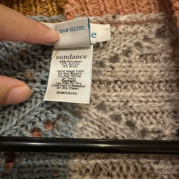 Sundance Multicolor Open Front Poncho Wool Blend XS/S - Picture 5 of 6